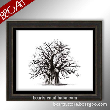 Modern tree decoration ,printing on canvas for ready to hang in living room